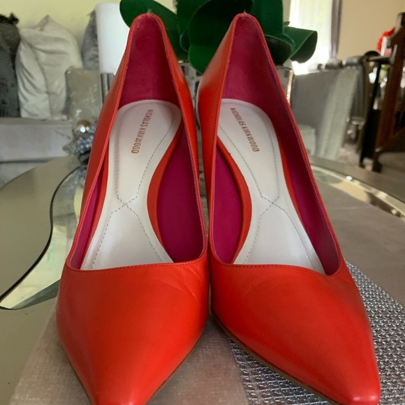 Gorgeous Orange NICHOLAS KIRKWOOD Pump SZ 10 👠👠🔥🔥🔥 - Picture 10 of 14